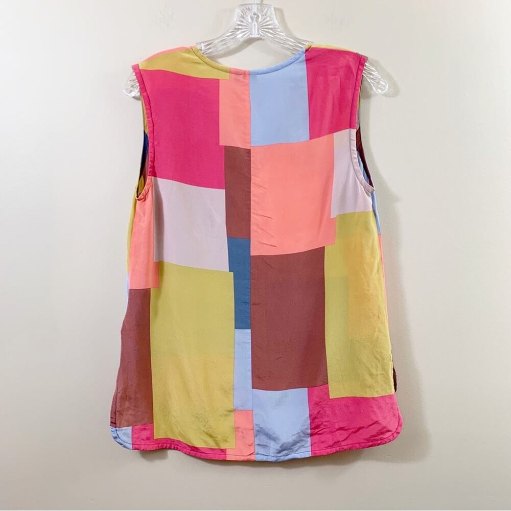 Kate Spade Silk Multi-Color Color Block Sleeveles… - image 6